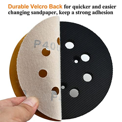 5-Inch 8-Hole Hook and Loop Sanding Discs 400-Grit, 100-Pack