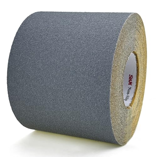 S&X Anti Slip Tape 6in x 60ft Grip Tape for Stairs, Ramps & Decks, Gray - color: Gray, size: 6" X 60'