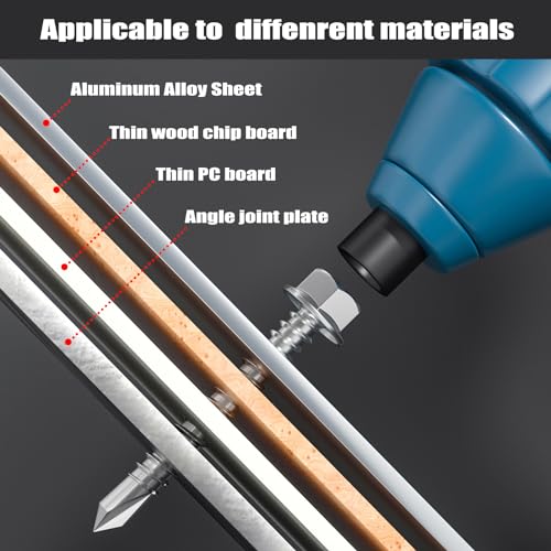 VGBUY Self Drilling Screws Assortment Kit, 150Pcs - color: Silver