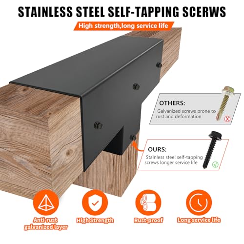 3-Way Pergola Bracket,T-Shaped Woodwork DIY Bracket for 4" x 4“(Actual:3.5" x 3.5”) Lumber,Metal Gazebo Bracket for Outdoor Pergolas,Porchs W/Hardware -1Pack… - size: 4"x4" 1pcs, style: 3-way T-Shaped Bracets
