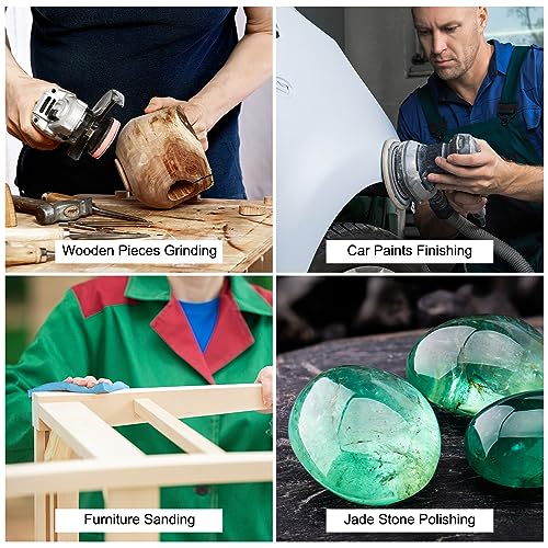 uxcell 10pcs 1500 Grit Sanding Sponge 5" Hook and Loop Sanding Disc - size: 5 Inch, style: 1500 Grit