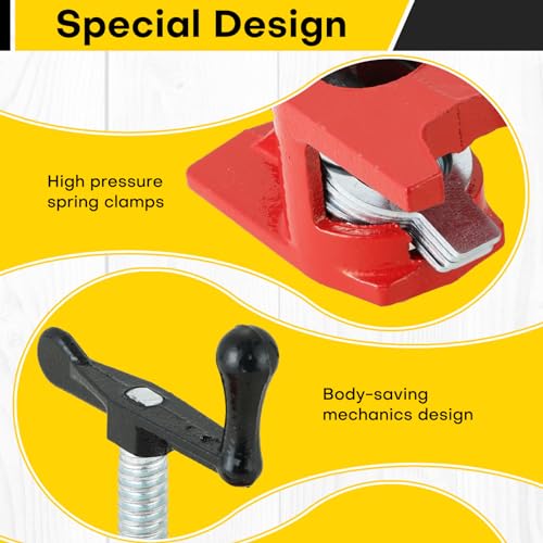 4 Pack 3/4" Wood Gluing Pipe Clamp Set, Pipe Clamps for Woodworking - style: 4Pack, 3/4"