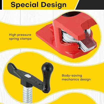 4 Pack 3/4" Wood Gluing Pipe Clamp Set, Pipe Clamps for Woodworking - style: 4Pack, 3/4"