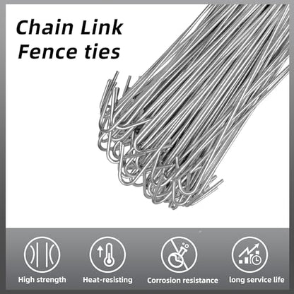 Chain Link Fence Ties 50 Packs, 8 inch Aluminum Wire Hook Ties