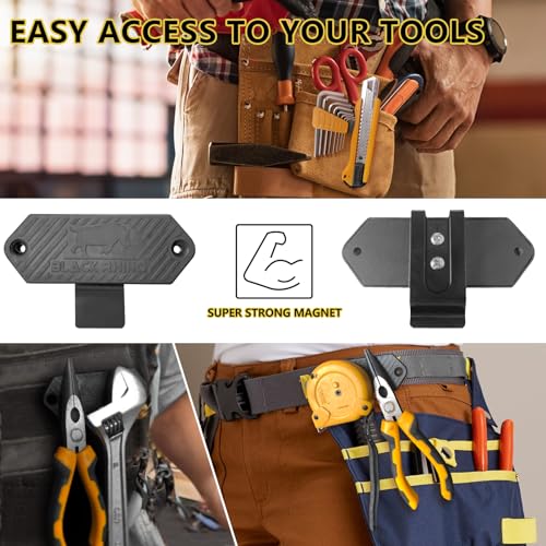 Magnetic Tool Holder, Strong Magnetic Tool Belt Clip, Magnetic Tool Holder Storage Organizer for Screws, Nails, Hammer, Sockets, Pliers, Screw Driver, Trowel, Drill Bit, Wrench,...
