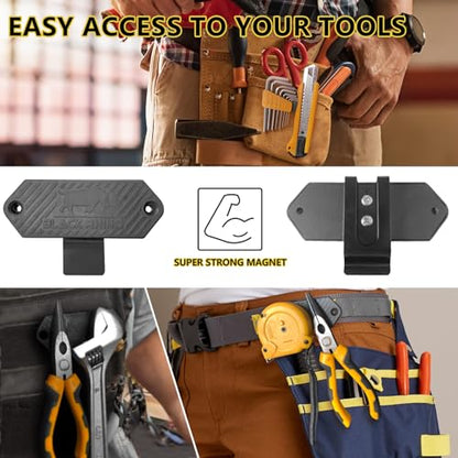 Magnetic Tool Holder, Strong Magnetic Tool Belt Clip, Magnetic Tool Holder Storage Organizer for Screws, Nails, Hammer, Sockets, Pliers, Screw Driver, Trowel, Drill Bit, Wrench,...