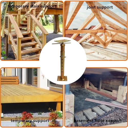 Adjustable House Jacks Floor Joist Support 19.7"-35.8" for Lifting Leveling - size: 19.7"-35.8"