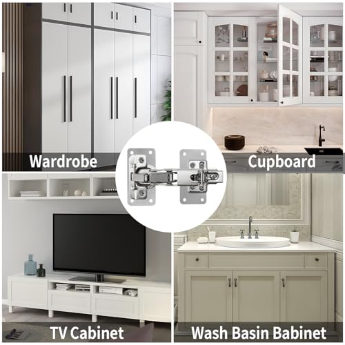 TamBee Cabinet Hinge Repair Plate Kit, 12Pcs Hinges Repair Fixing Plates - size: Fix Plates