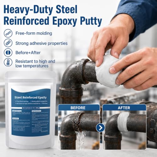 Steel Reinforced Epoxy Putty for Crack and Hole Repair