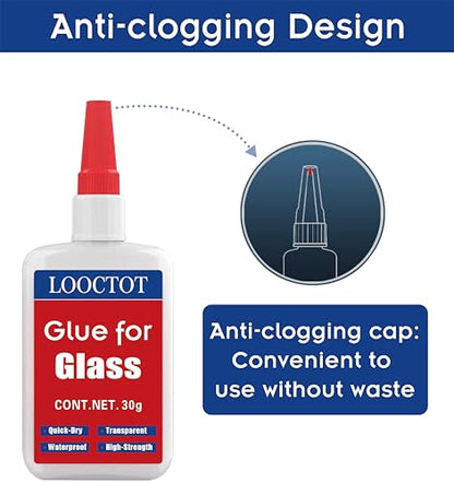 30g Glass Glue,Acrylic Glue,Super Instant Glue for Glass and Other Material - style: Glass Glue