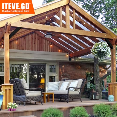 45 Degree Angle Support Pergola Bracket Kits,Heavy Duty Connectors for Indoor & Outdoor Wooden Structures,Metal DIY Brackets for Gazebos,Patios,Porchs,Tree Houses,Log Cabins - 4Pack