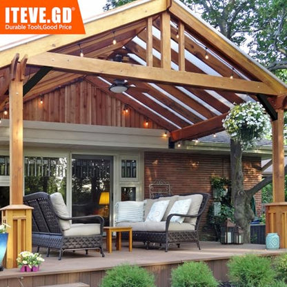 45 Degree Angle Support Pergola Bracket Kits,Heavy Duty Connectors for Indoor & Outdoor Wooden Structures,Metal DIY Brackets for Gazebos,Patios,Porchs,Tree Houses,Log Cabins - 4Pack