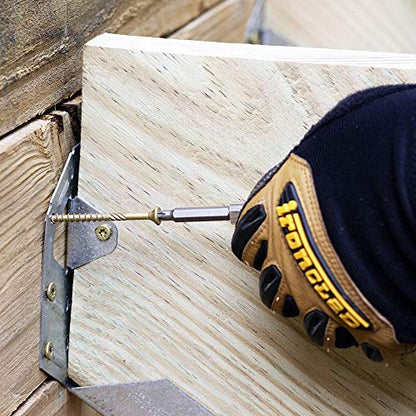 Professional Decking & Outdoors Wood Screws, Bronze SKT® Coating - 1500 Hour Salt Spray, #10 X 4, 6 Lobe 25 Drive (150pcs with 1 Bit in Jar) Model Number: V56104 - size: #10 X 4", style: Bronze SKT Coating