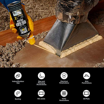 GREAT STUFF Big Gap Filler | Insulating Foam Sealant, 12 oz. – Cream (8 Pack)