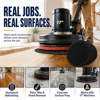 17" Sanding Screen Discs,20pcs 80 Grit Mesh Floor Sanding Screen - size: # 80 20+1Pack