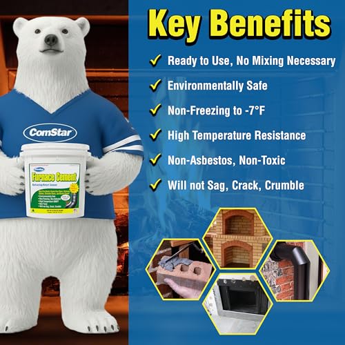 Furnace Cement 1/2 gal RTU Refractory & Retort 3000F High Temp 4PC - size: A9). 1/2 Gallon (Pack of 4)