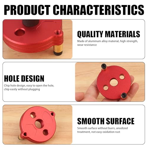 Self Centering Dowel Jig, Drill Guide Locator with 2/3/4/5/6/8/10mm Drill Bushings, Portable Drill Guide for Straight Holes, Woodworking Dowel Maker Tool for DIY & Professionals