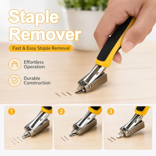 3 Pcs Upholstery Staple Remover Tool Set, High‑Carbon Steel Tack Puller Kit - color: 3pcs