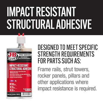 J-B Weld Impact-Resistant Structural Adhesive - 200ml - 2 Mixers Included