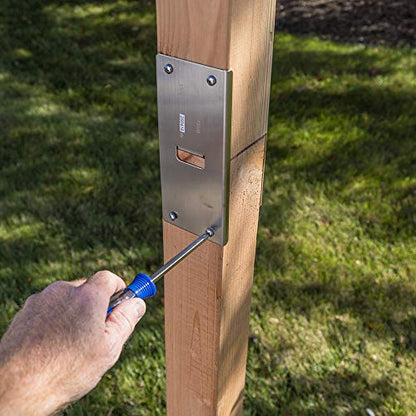 Step2 Mail Post Extender Bracket, Attach to Wood Post, Wood Post Not Included, Silver