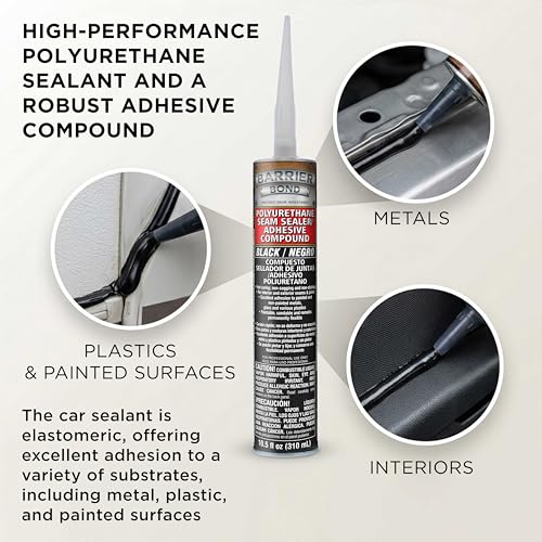 Barrier Bond - Seam Sealant/Adhesive, 10.5oz Cartridge, Black Polyurethane