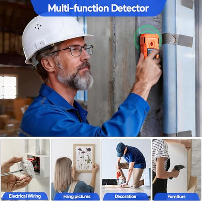 NOYAFA Rechargeable Stud Finder Wall Scanner, 6 in 1 Electronic Wall Detector