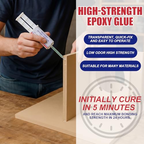 4 Sets 2 Part Epoxy Resin 5 Minute Epoxy Clear Glue 1.76 oz