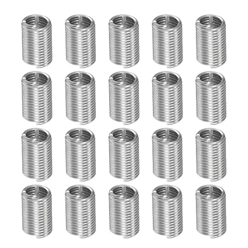 HARFINGTON 20pcs Wire Thread Inserts M5 x 0.8 3D 304 Stainless Steel Helical Coiled Wire Threaded Sleeve - size: M5 x 0.8