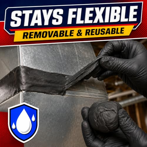 Moldable Waterproof Sealant Putty (Black) for Leaks, Gaps, Pipes & Drains - color: Black