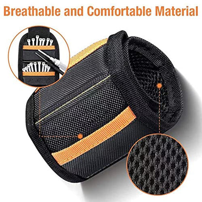 Adjustable Magnetic Wrist Band, 15 Strong Magnets Wristband for Holding Screws, Nuts, Gadgets.Tool Band Cool Christmas Gifts for Men & Women, Husband Birthday Gift Wristband
