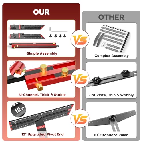 Stair Tread Template Tool - No Assembly Required Stair Tread Jig - color: LTC-A Black-001