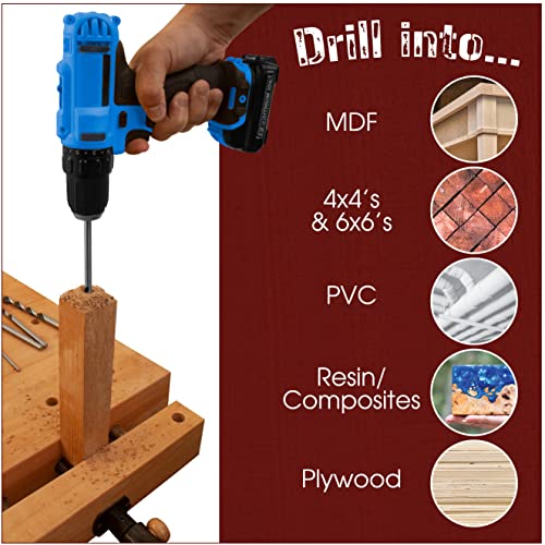 12 Inch Long Drill Bits for Wood Boring 7 Brad Point Drill Bits (1/8"-1/2")