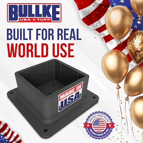 USA-Made 4x4 Post Base Bracket Anchor - Never Rust or Stain - Durable Plastic Deck Skirt Flange Cover for Wood Posts - Strong Handrail Base and Support (1 Pack)