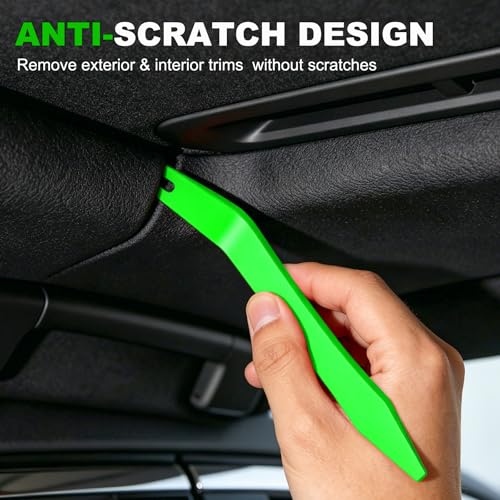 14Pcs Auto Trim Removal Tool kit No Scratch Plastic Pry Tool-Green - color: Green, size: 14 PCS