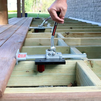 Powernail PowerJack™ 700 Deck Jack - Heavy-Duty Deck Board Positioning Tool - Position, Straighten and Tighten Boards Eliminating Gaps - Holds Boards In Place for Hands-Free Installation