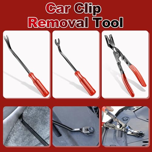 Keze 7 Pcs Auto Trim Removal Tool Kit - Red - color: Red-Auto Trim Removal Pry Tool
