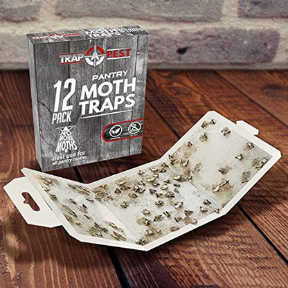 Trap a Pest Pantry Moth Traps - Pheromone Lure Glue Traps - 12 Pack - size: 12 Pack