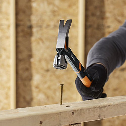 Fiskars Pro IsoCore 16" Milled-Face Framing Hammer with Rip Claw, 28oz - style: Milled Face Framing 28 oz