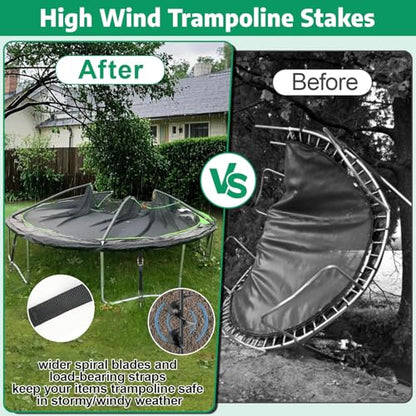 Trampoline Anchors, 6 Pack 18" RV Awning Tie Down Kit with 6 Ratchet Straps - size: 6PCS