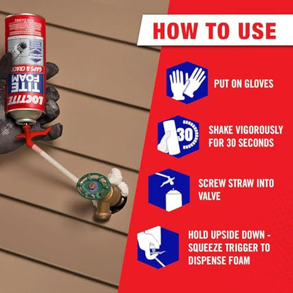 Bundle of Loctite Tite Foam Gaps & Cracks White Insulating Foam Sealant 12 fl oz, 1 Can + Loctite 2378565 Tite Foam Big Gaps Insulating Foam Sealant, 12 oz, White - size: Gaps & Cracks (1 Pack) + Big Gaps (1 Pack)