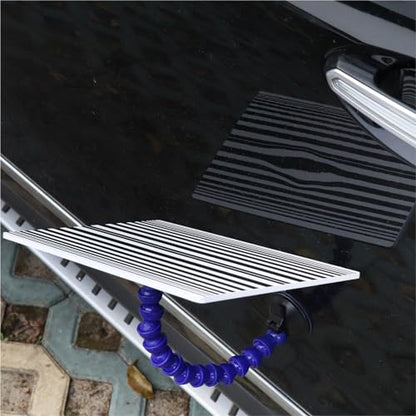 LadyRosian Reflector Line Board Paintless Dent Repair Kit with Yellow Stripe and Adjustable Holder for Auto Dent Checking Line Board Tools Dent Removal - color: Repair Tool D