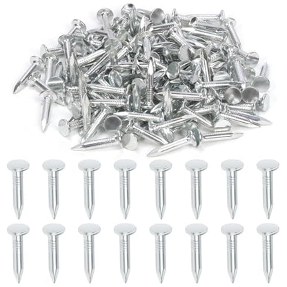 Swpeet 300Pcs 1 Inch High Quality Galvanized Roofing Felt Nails, Roofing Felt Nails Suit for Fasten Roofing Felt, Asphalt Shingles and Insulation Board - size: 1 Inch