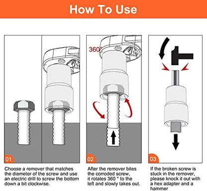 XEWEA 5PCS 1/2 Drive Lug Nut Bolt Extractor Set, Wheel Lock Removal Kit - color: 5pcs 1/2" Drive