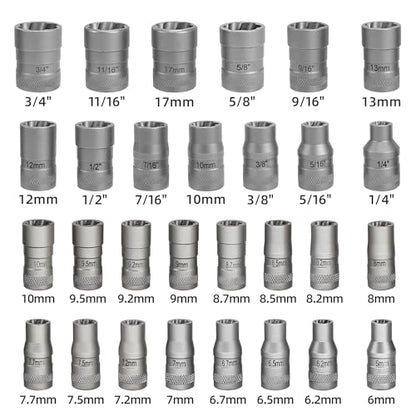 Bolt Extractor Set, 32Pcs Stripped Bolt Remover Lug Nut Remover - size: 32pcs