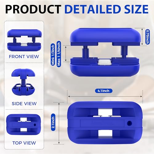 Edge Banding Trimmer,Tungsten Carbide Blades,Manual Woodworking Tool,Blue - color: Blue