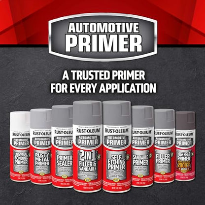 Rust-Oleum 260737 Automotive Sandable Primer Spray, 12 oz, White - color: White, size: 12 fl oz (Pack of 1)