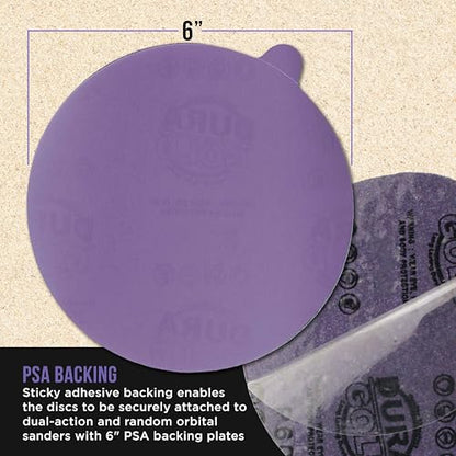 Dura-Gold 1000 Grit 6" PSA Purple Film Ceramic Sanding Discs, Box of 50 - style: 1000 Grit