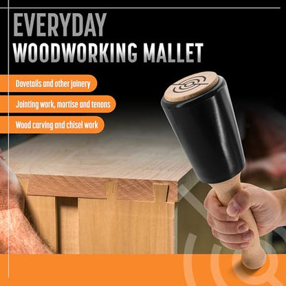Schaaf Wood Carving Tools 15 oz Woodworking Mallet for Chisels & Gouges - color: Black