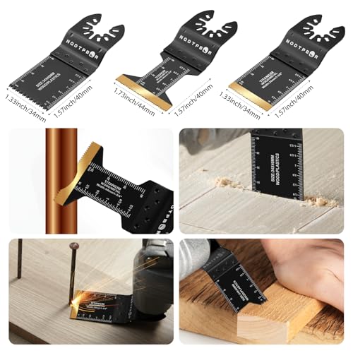 104 PCS Oscillating Saw Blades Professional Universal Wood Multitool Blades - size: 104PCS