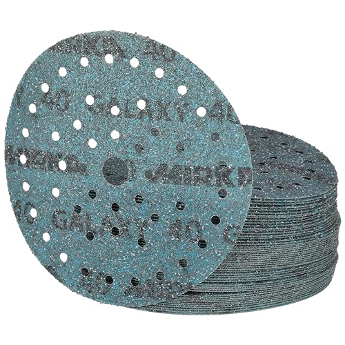 Mirka Galaxy Multifit 6'' Ceramic Sanding Discs 40 Grit Hook & Loop 50 Pack - size: Grit 40